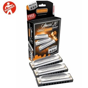 Hohner Special 20 Pro Pack 3-piece Harmonica Set
Diatonic Harmonica 3-pack G A C